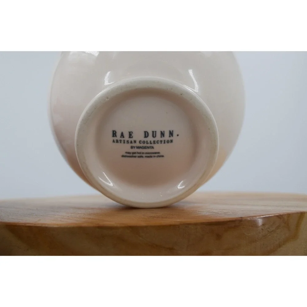 Rae Dunn YUM Bowl Artisan Collection‎ by Magenta Cream White Ceramic Foodie
